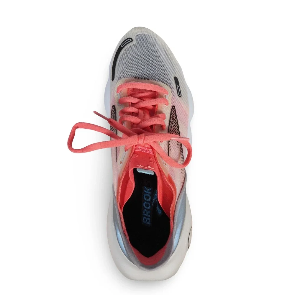 Brooks Aurora-BL Performance Running Shoes Womens 9.5 White Coral 1203541B068